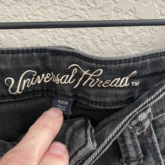 Universal Thread Mid Rise Skinny Black Jeans Size 27 - Picture 3 of 6